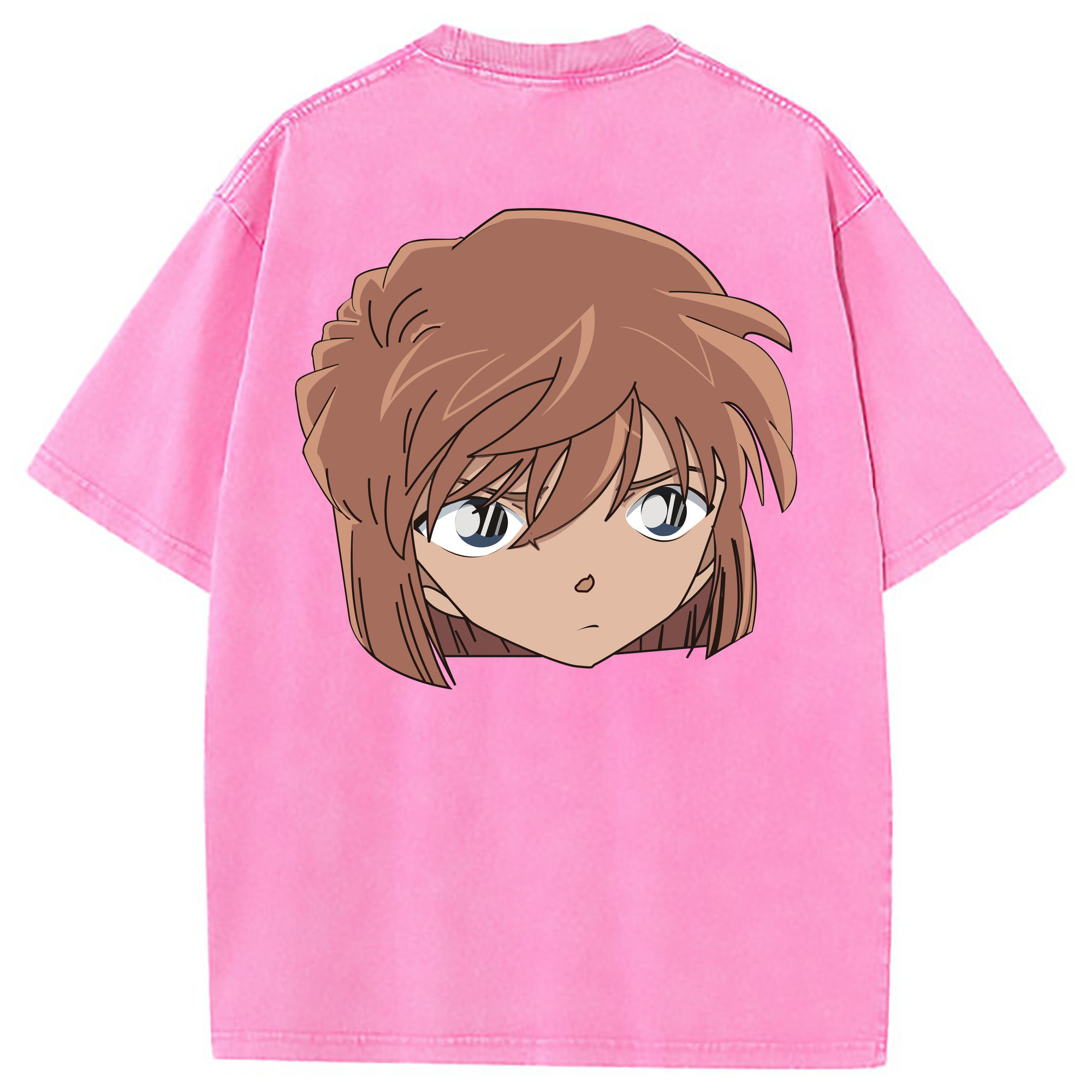 （画像用） 名探偵コナン 灰原 哀 はいばら あい Detective Conan Anita Hailey、Vi Graythorn Haibara Ai 綿100% ヴィンテージ風 半袖Tシャツ（背面プリント）